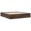 vidaXL Bed Frame without Mattress Brown Oak 180x200 cm Super King Engineered Wood