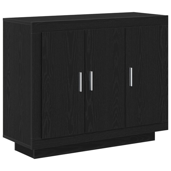 vidaXL Sideboard Black Oak 92 x 35 x 75 cm Engineered Wood