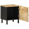 vidaXL Bed Cabinets 2 pcs Black 40x33.5x46 cm Solid Rough Wood Mango