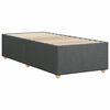 vidaXL Bed Frame without Mattress Dark Grey Single Fabric