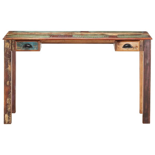 vidaXL Desk 130x55x76 cm Solid Reclaimed Wood