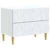 vidaXL Bedside Table White 62 x 34.5 x 48 cm Engineered Wood