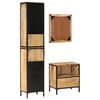 vidaXL 3 Piece Bathroom Furniture Set Iron and Solid Wood Mango
