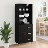 vidaXL Highboard Black Oak 69.5 x 34 x 180 cm Engineered Wood
