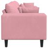 vidaXL Velvet Sofa with Cushion Pink 209 cm Velvet