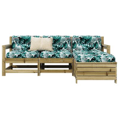 vidaXL 4 Piece Garden Sofa Set Impregnated Wood Pine