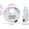 vidaXL Discus Locks with Keys 6 pcs Silver 7 x 2.3 x 7 cm