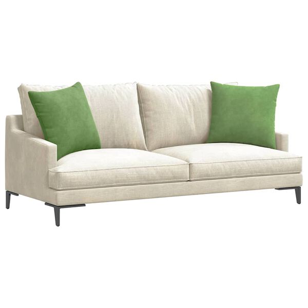 vidaXL Sofa Pillows 2 pcs Light Green 50 x 50 cm Corduroy Fabric