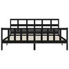 vidaXL Bed Frame without Mattress Black Super King Size Solid Wood Pine