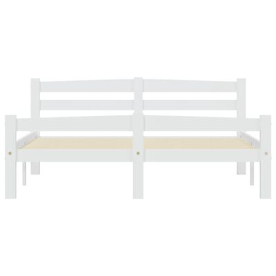 vidaXL Bed Frame White Solid Pinewood 140x200 cm