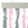 vidaXL Fly Curtain Silver Grey and Pink 100x200 cm Chenille
