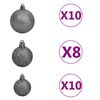 vidaXL Artificial Pre-lit Christmas Tree with Ball Set Pinecones 210 cm