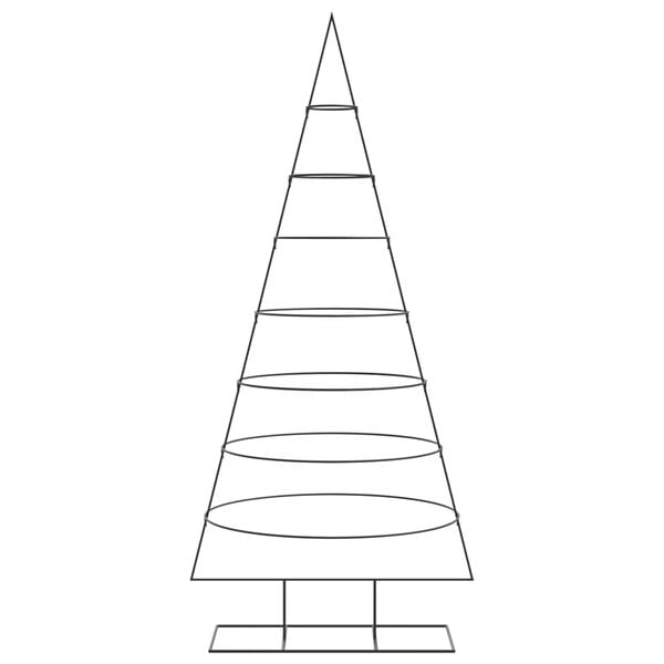 vidaXL Metal Christmas Tree for Decoration Black 210 cm