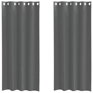 vidaXL Voile Curtains with Grommets 2 pcs Dark Grey 140x225 cm