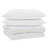 vidaXL Duvet with Pillow 3 pcs White Microfibre