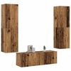 vidaXL Wall Mounted TV cabinets 3 pcs Old Wood Engineered Wood