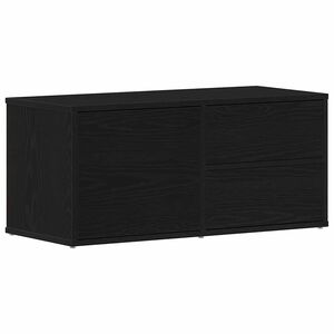 vidaXL TV Cabinet 80 x 34 x 36 cm Black Oak Engineered Wood