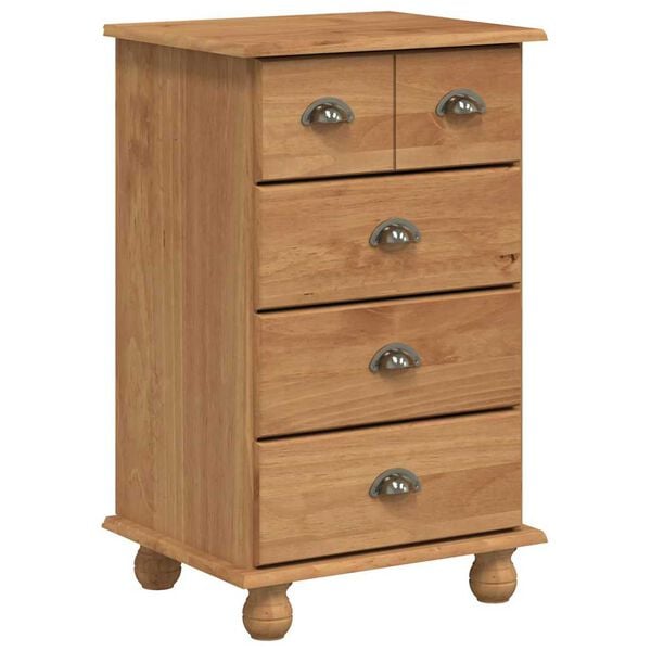 vidaXL Chest of Drawer ASKIM Brown 45.8 x 40 x 79 cm Solid Pine Wood