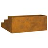 vidaXL Garden Planter Rusty 90 x 90 x 35 cm Weathering Steel