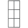 vidaXL Sliding Door ESG Glass and Aluminium 90x205 cm Black