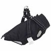 vidaXL Dog Coat with Harness Black M Fleece and Polyester