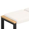 vidaXL Bench Cushion 2 pcs Sherpa Fabric Cream Depth 35 cm
