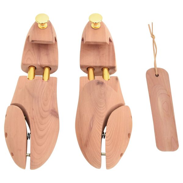 vidaXL Shoe Stretcher with Shoe Horn EU 36-37 Solid Wood Cedar
