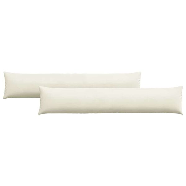 vidaXL Sofa Pillows 2 pcs Cream 200 x 40 cm Corduroy Fabric