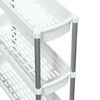 vidaXL 3-Tier Storage Trolley Silver and White Aluminium