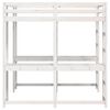 vidaXL Loft Bed with Desk and Ladder White 180x200 cm Super King Solid Wood Pine