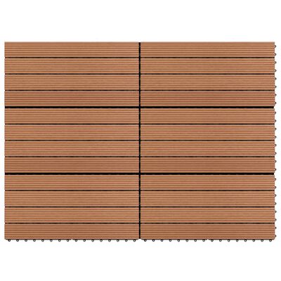 vidaXL WPC Tiles 60x30 cm 6 pcs 1m² Brown