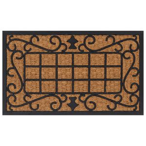 vidaXL Door Mat Rectangular 45x75 cm Rubber and Coir