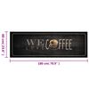 vidaXL Kitchen Rug Washable Coffee Text 60x180 cm Velvet