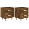 vidaXL Bed Cabinets 2 pcs Smoked Oak 40x35x47,5 cm