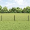 vidaXL Fence with Post Grey 0.4 x 25 m Steel and PVC