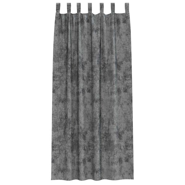 vidaXL Velvet Curtains with Curtains 2 pcs Grey 225 x 140 cm Velvet