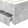 vidaXL Bed Frame Concrete Grey 100 x 200 cm Engineered Wood
