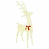 vidaXL Reindeer Pull Sleigh Warm white 70 x 26 x 130 cm Acrylic