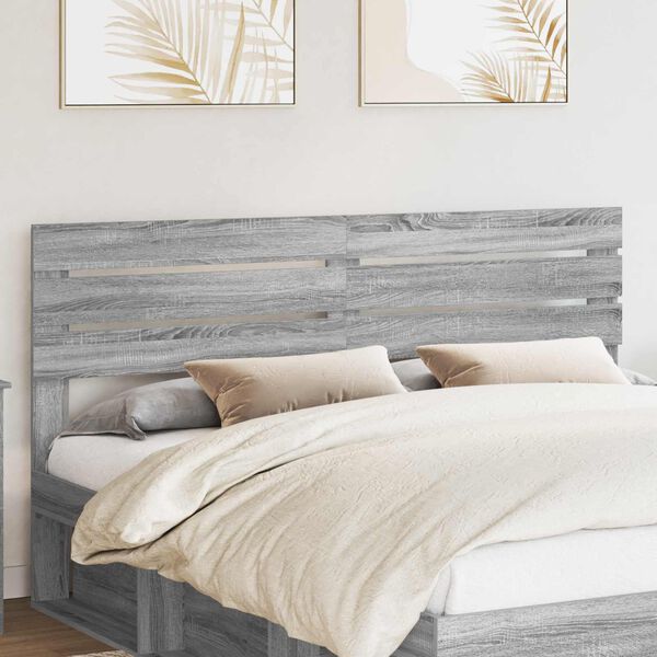 vidaXL Headboard Grey Sonoma 200 cm Engineered wood