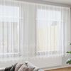 vidaXL Lace Curtain with Curtains Floral White 220 x 600 cm Polyester