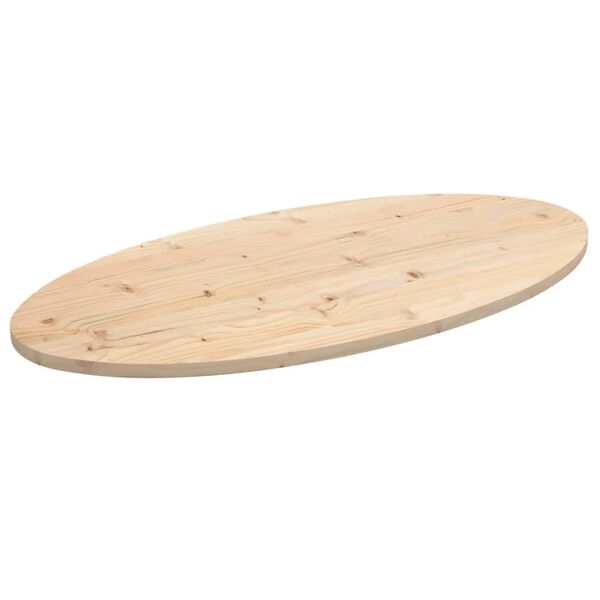 vidaXL Table Top 110x55x2.5 cm Solid Wood Pine Oval