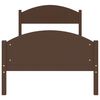 vidaXL Bed Frame without Mattress Dark Brown Solid Pine Wood 100x200cm