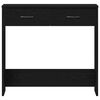 vidaXL Desk with Drawer Black Oak 80 x 40 x 75 cm Engineered Wood