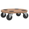 vidaXL Dolly Trolleys 6 pcs Round Engineered Wood