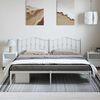 vidaXL Metal Bed Frame without Mattress with Headboard White 193x203cm