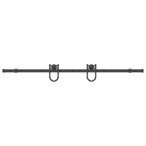 vidaXL Sliding Door Hardware Kit 183 cm Steel Black