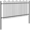 vidaXL Spike Arch Fence Black 200 x 150 cm Powder-Coated Steel