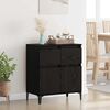 vidaXL Sideboard Black Oak 60 x 35 x 70 cm Engineered Wood and Iron