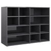vidaXL Side Cabinet | High gloss grey | Engineered wood | 97 x 32 x 72 cm