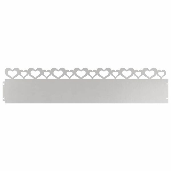 vidaXL Lawn Edgings 10 pcs Silver 103 x 0.05 x 22 cm Stainless Steel